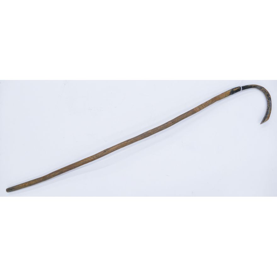 Antique Japanese Carved Wood Cane 33''