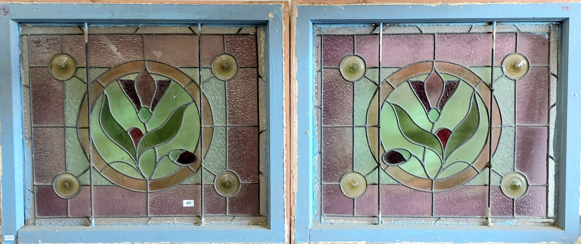Pair Of Leadlight Windows