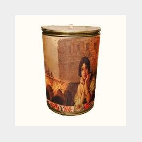Mythological Ladies Decoupage Drum Cover - Brown / Red - L -51727/752 Bar 9902011352646 B3 (S4)