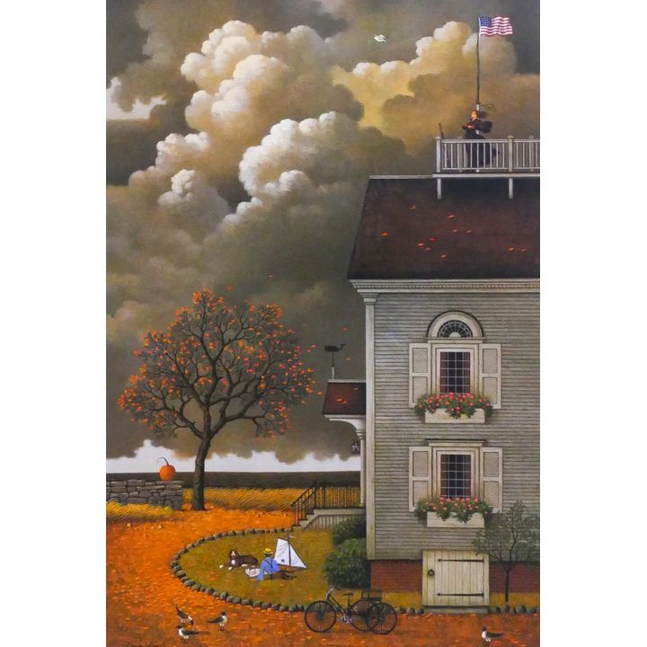 Charles Wysocki 'Yearning For My Captain' Lithograph. Published by Greenwich Workshop. Framed. Image measures 26.5x17.5''