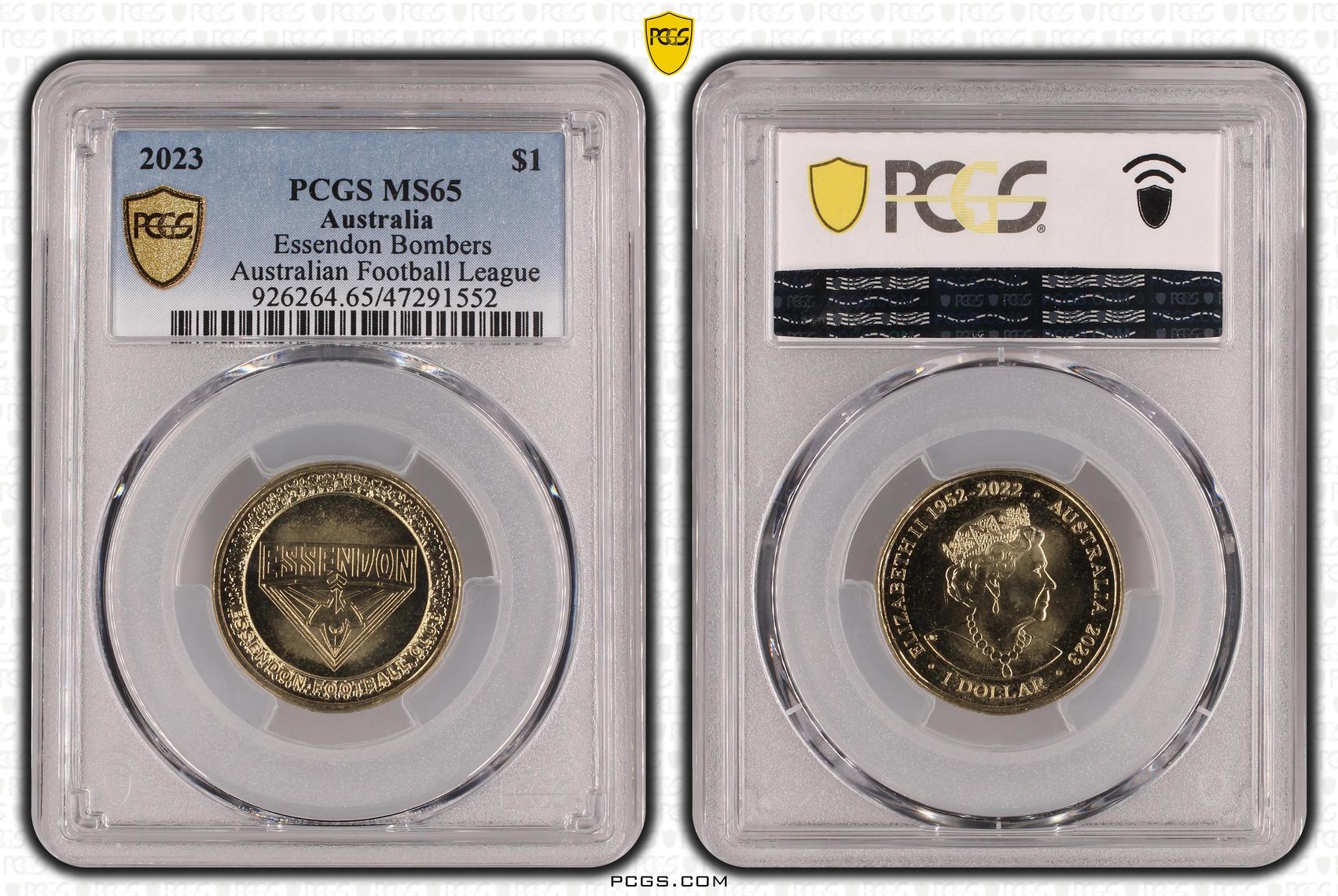 AFL - Essendon Bombers, One Dollar, 2023, PCGS MS 65