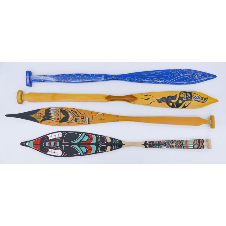 4pc Northwest Coast Native Canoe Paddles