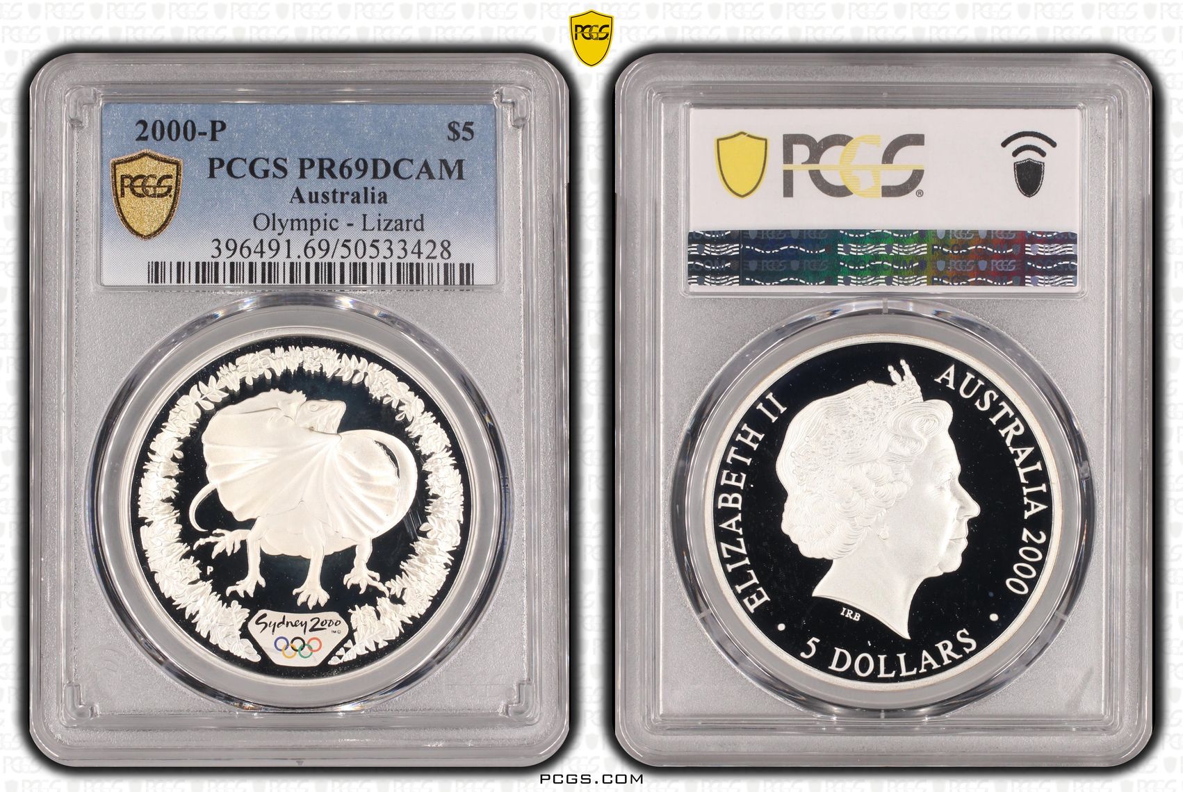 Olympic Lizard, Five Dollar, 2000-P, PCGS PR69DCAM