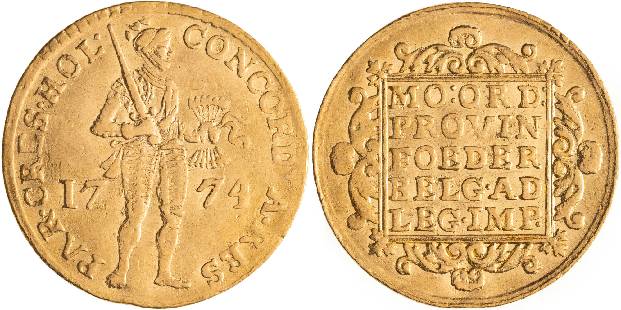 Netherlands, Republic, One Ducat, 1774, EF