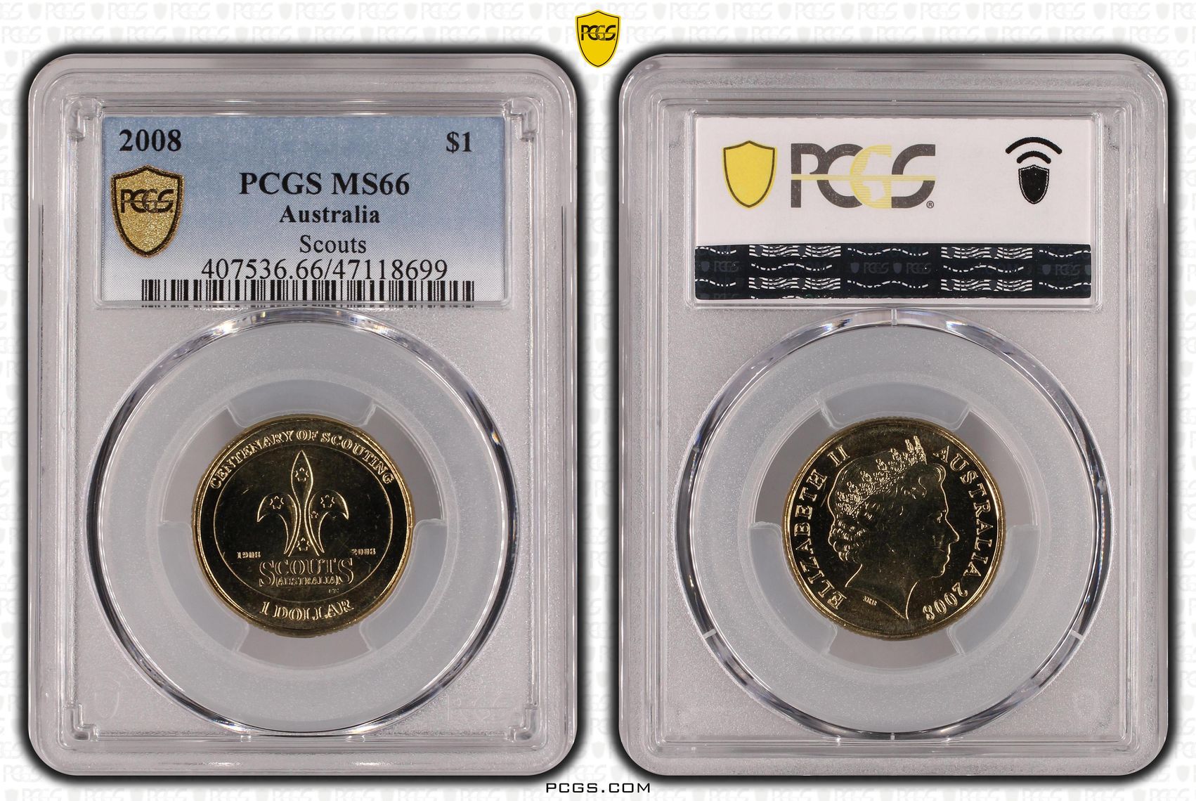 Scouts, One Dollar, 2008, PCGS MS66