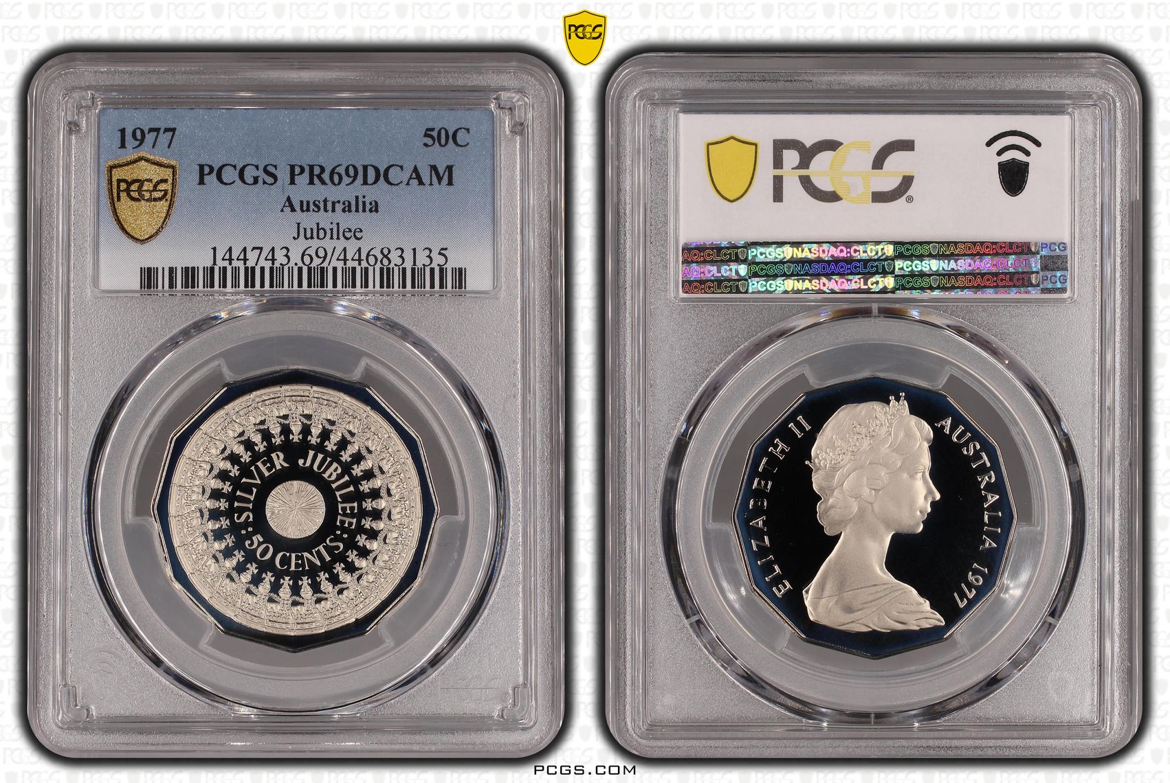 Elizabeth II, Jubilee, Fifty Cent, 1977, PCGS PR 69DCAM