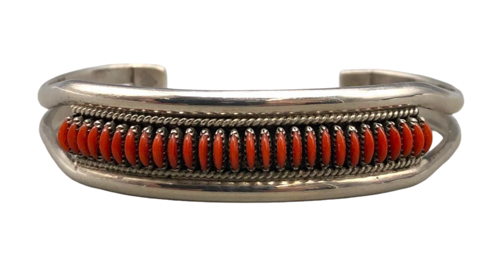 Needlepoint Coral Bracelet By Edith Tsabetsaye | Western Trading
