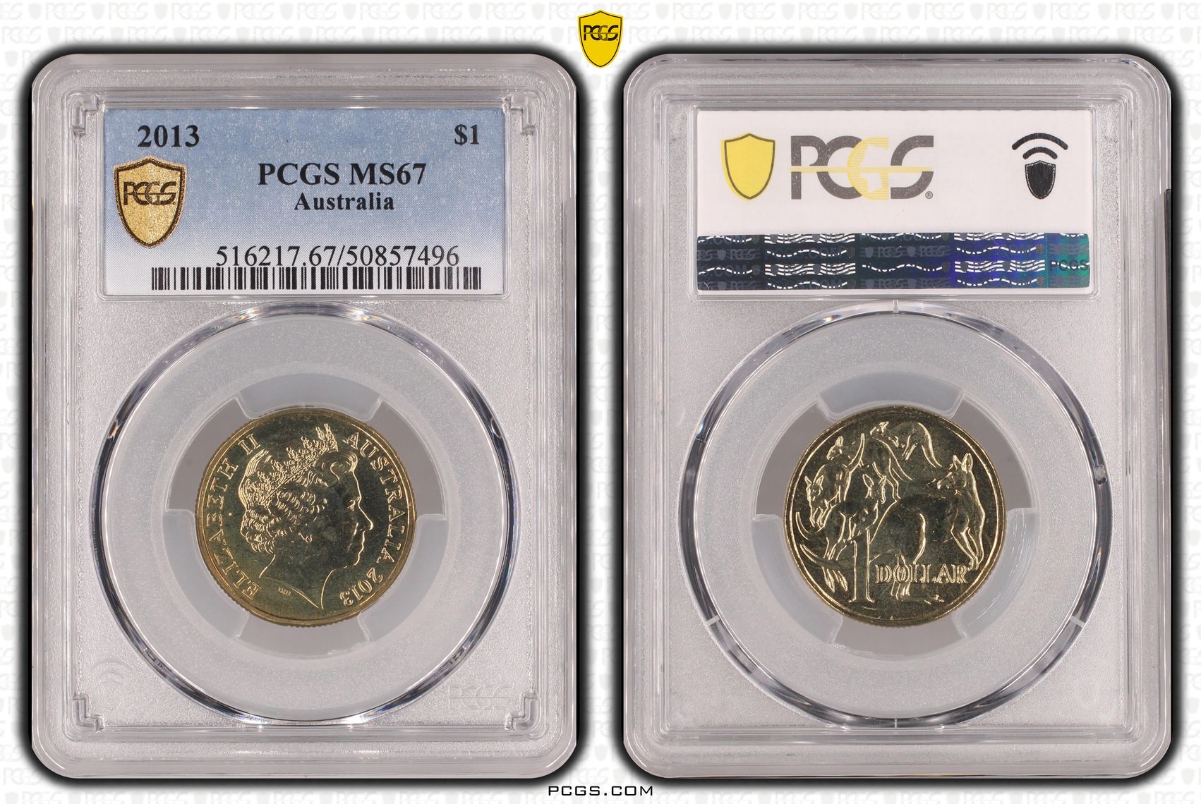 240 · POP 7/0, One Dollar, 2013, PCGS MS67