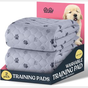 SUPER ABSORBENT WASHABLE PEE PADS FOR DOGS - 2-PACK SUPERIOR REUSABLE PUPPY PADS PET TRAINING PADS 100% WATERPROOF DOG PEE PAD PRO