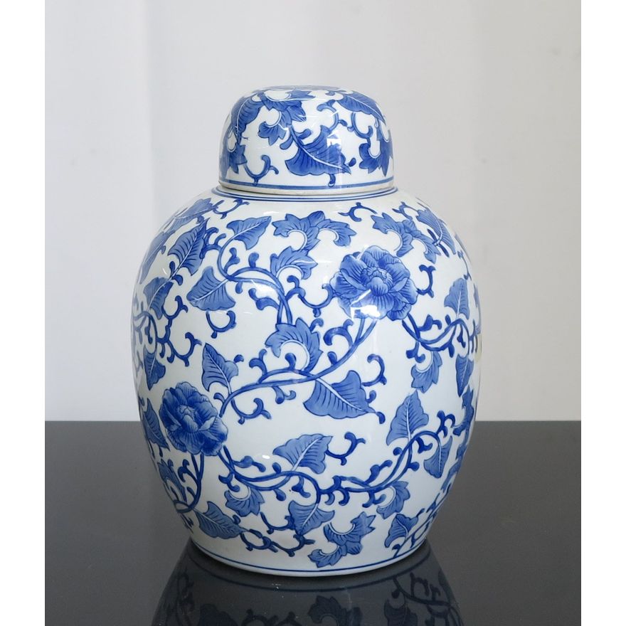 ORIENTAL GINGER JAR AND COVER