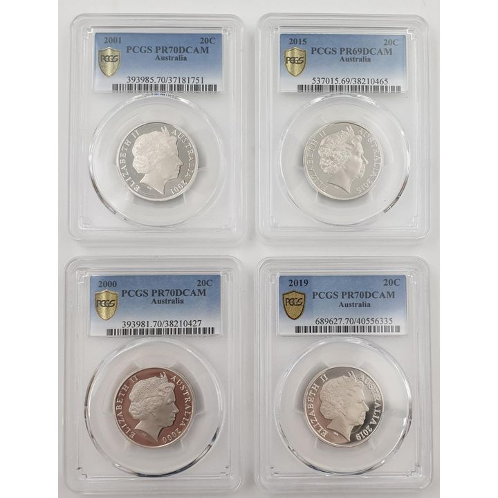 PCGS Graded 20c Coins (x4)