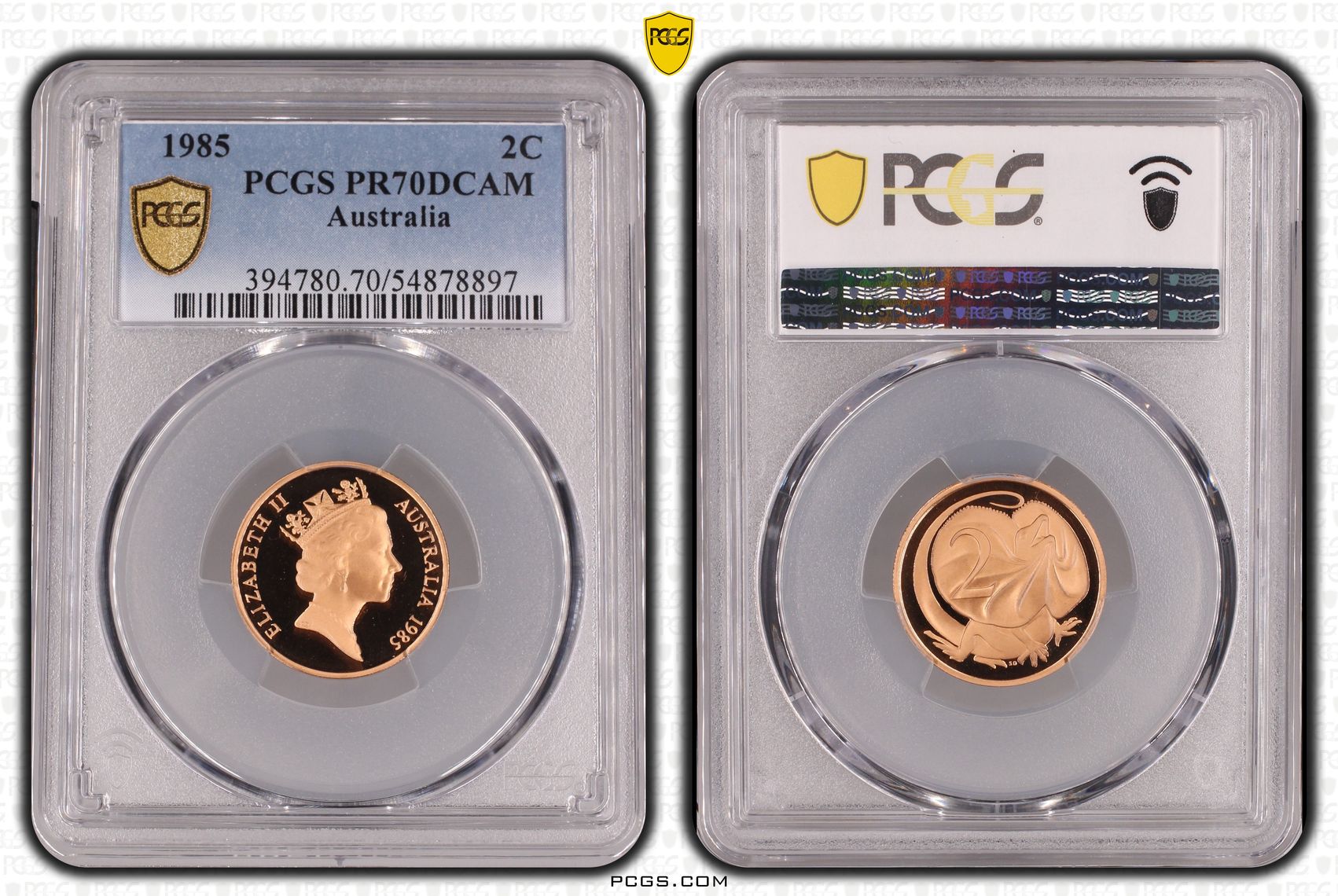 Two Cent, 1985, Pcgs Pr70dcam