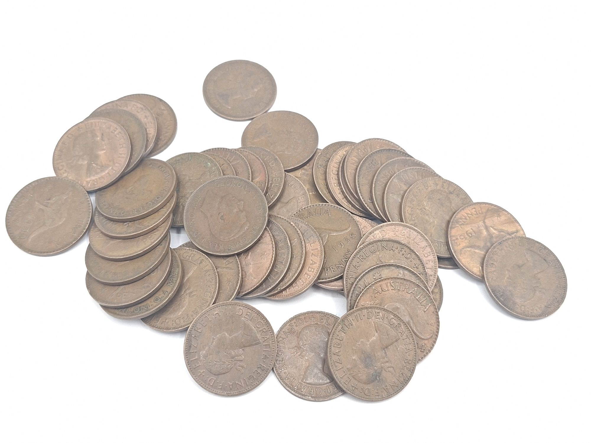 OLD AUSTRALIAN PENNY COINS