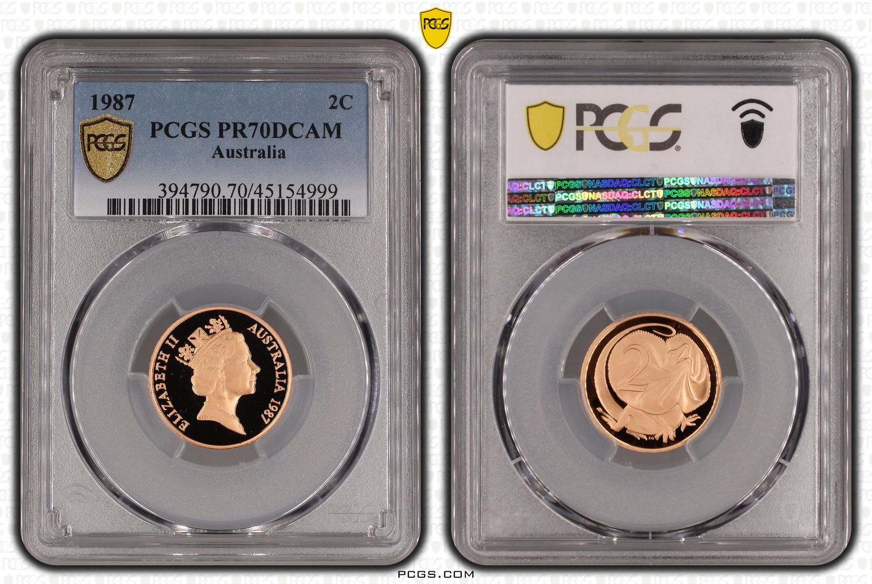 Elizabeth II, Two Cent, 1987, PCGS PR 70DCAM