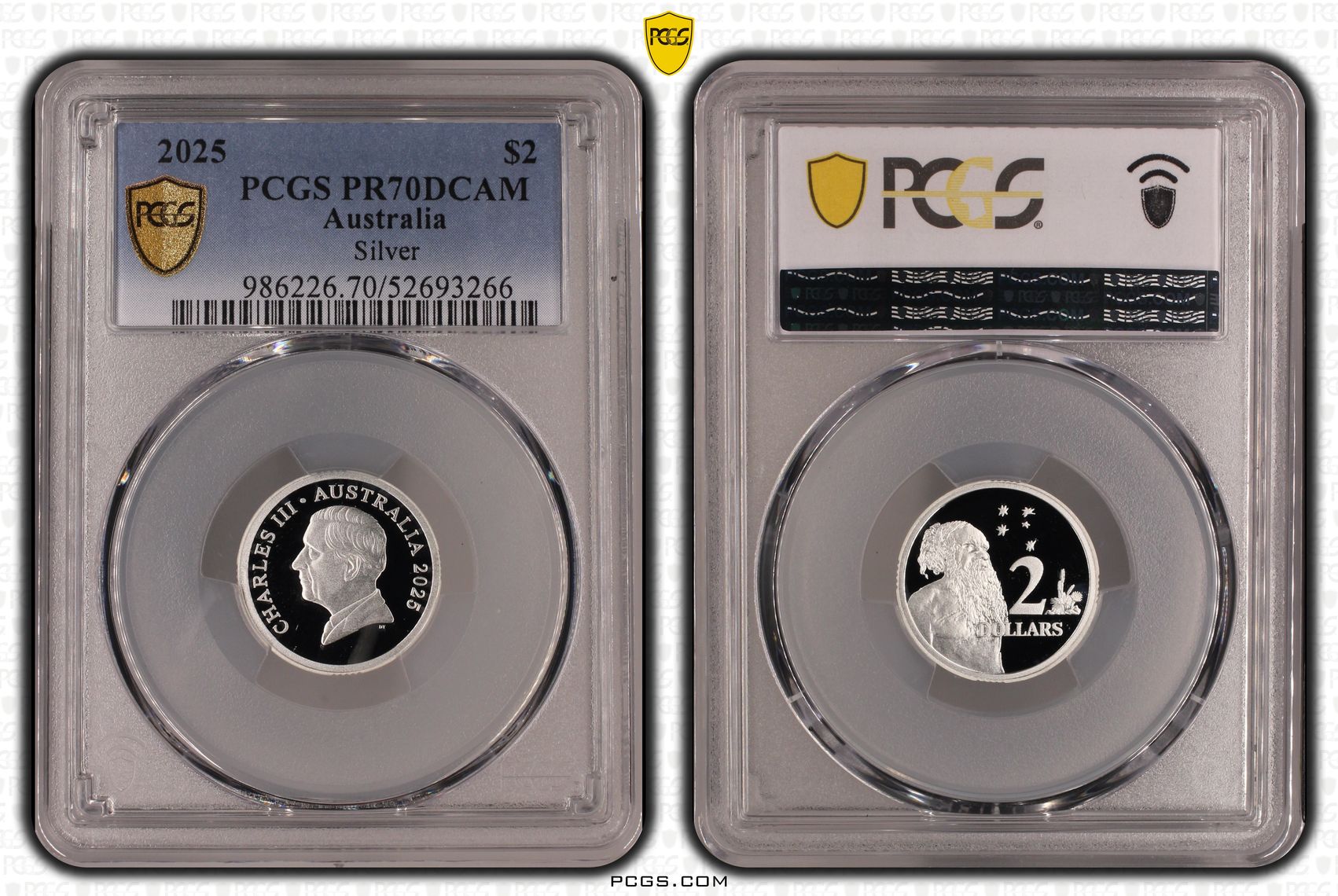 Silver, POP 15/0, Two Dollar, 2025, PCGS PR70DCAM