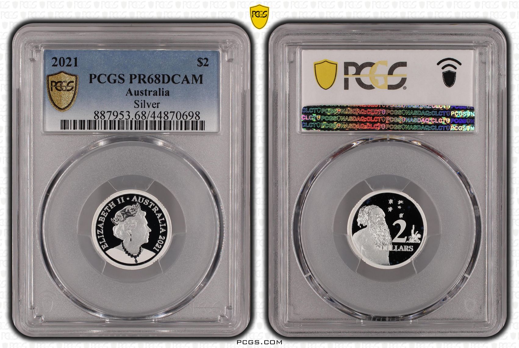 2021 Australia Two Dollar, $2 Silver Proof Silver PCGS - PR68DCAM -698
