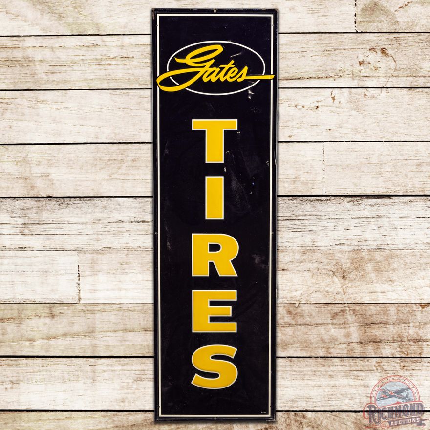 Gates Tires Embossed SST Sign w/ Logo