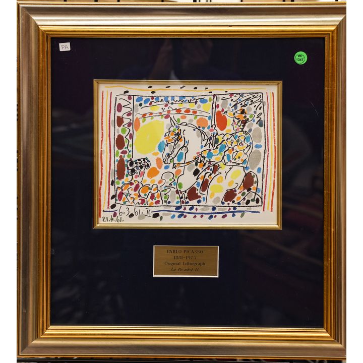 Pablo Picasso ''La Picadot II'' Color Lithograph Framed 21''x20''