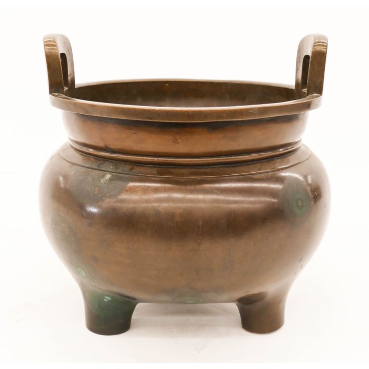 Japanese Meiji Large Bronze Tripod Censer 12''x11''