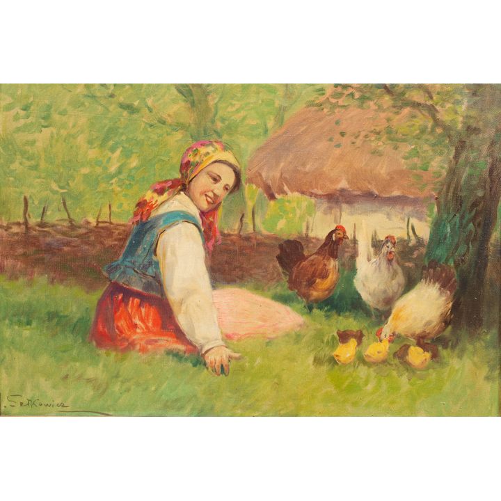 Dziewczyna z kurami