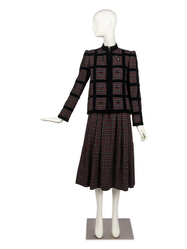 Givenchy Haute Couture Tartan Suit, Fall 1982