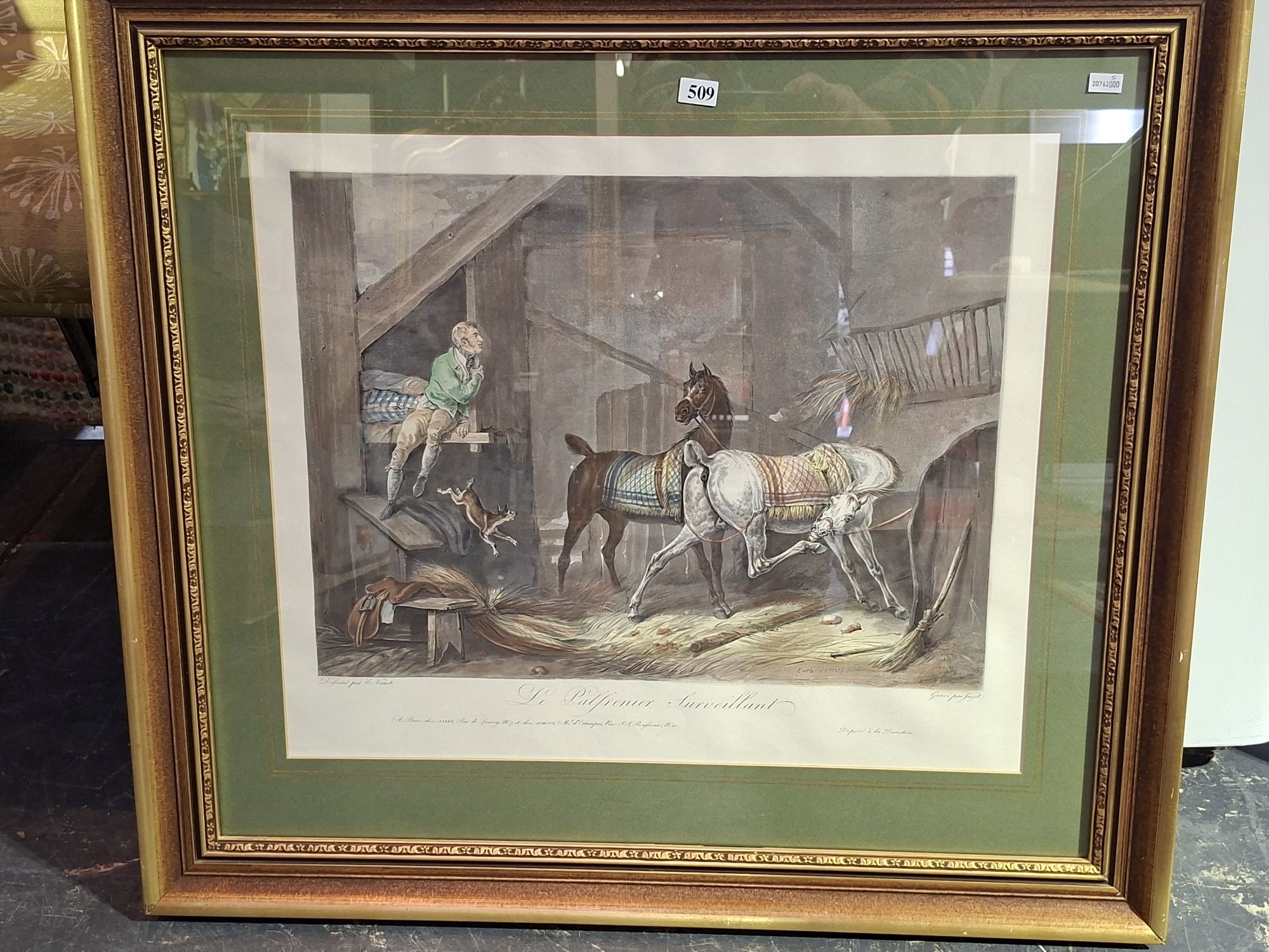 Hand Coloured French Engraving
