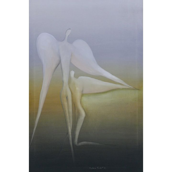 Kristian Kodet ''Touch of Wings'' 1982 Oil on Canvas