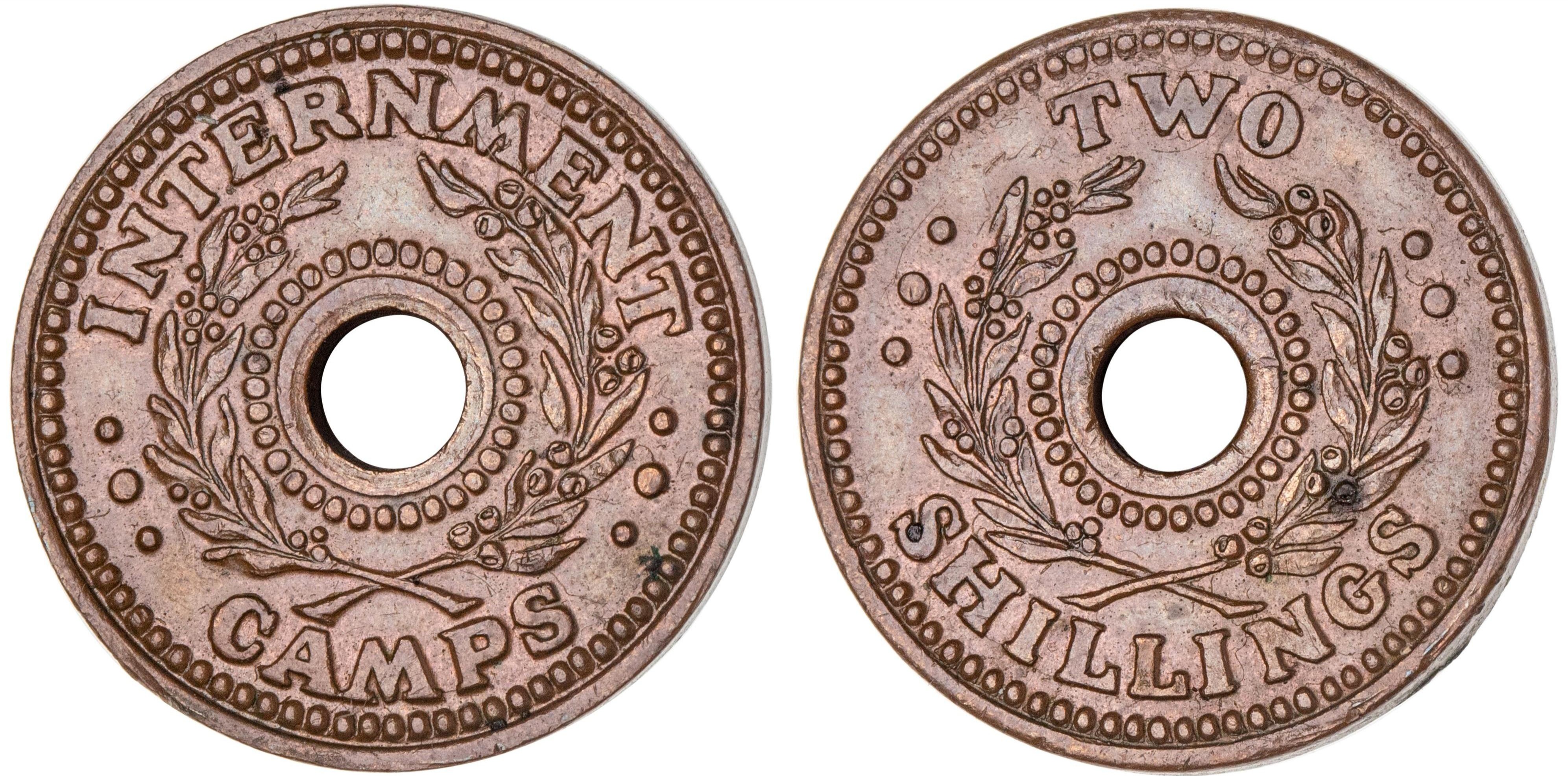 Hay Internment Camp, Two Shillings, 1940 - 1945, gEF