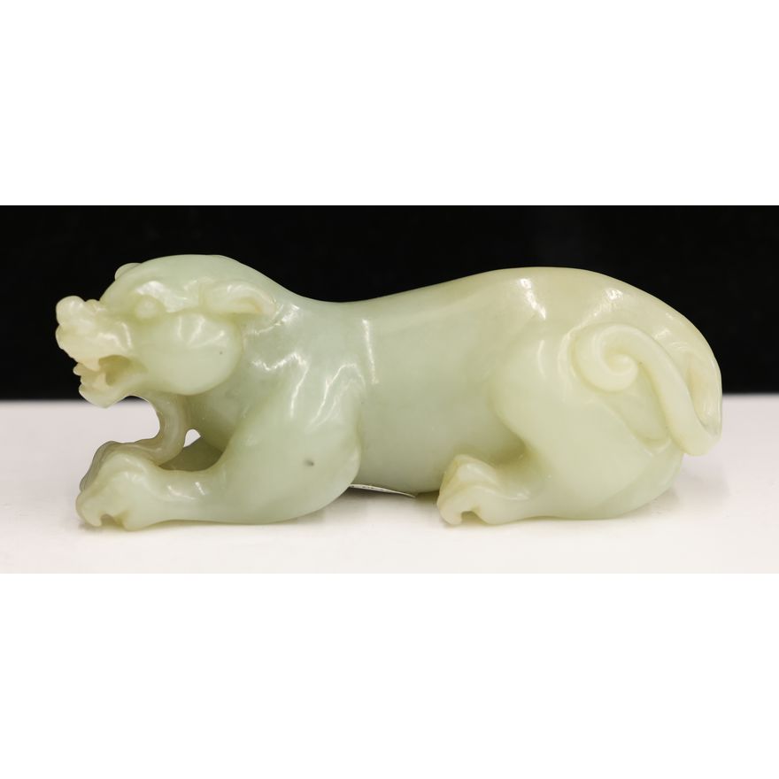 Chinese Jade Small Recumbent Tiger