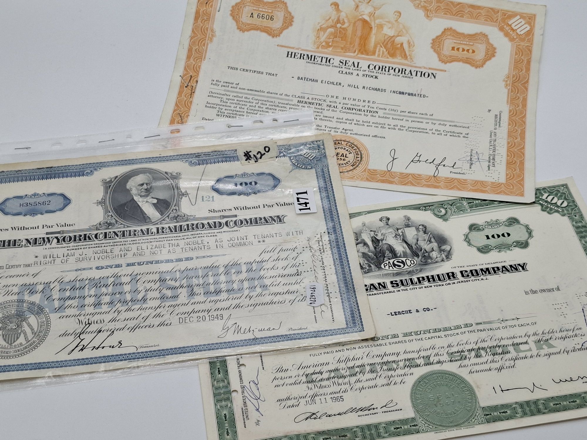 1471 · STOCK CERTIFICATES