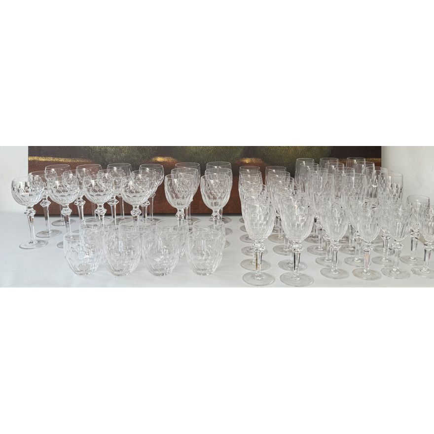 SUITE OF WATERFORD CRYSTAL "CURRAGHMORE" GLASSES, 58 piece