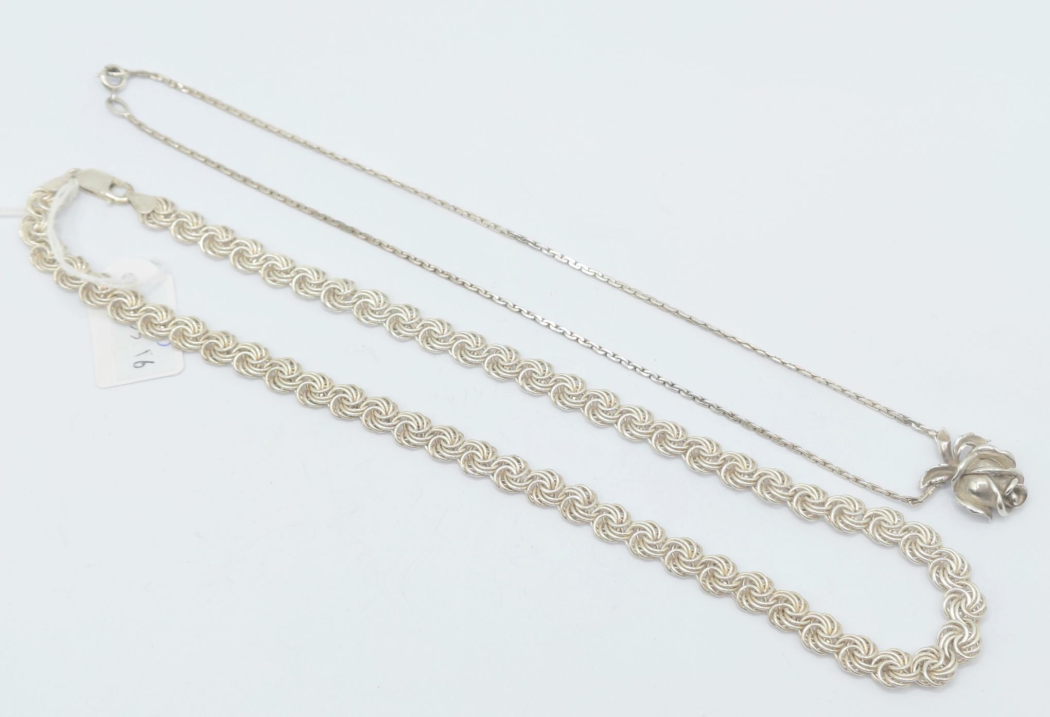 835 And 925 Silver Necklaces And Pendant