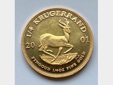 2001 SOUTH AFRICAN GOLD 1/4oz PROOF KRUGERRAND