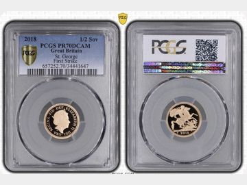 2018 ELIZABETH II PROOF GOLD HALF SOVEREIGN PR70 DCAM TOP POP!