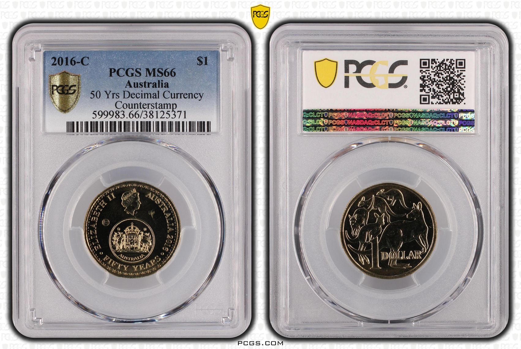 50 Yrs Decimal Currency, One Dollar, 2016-C, PCGS MS66