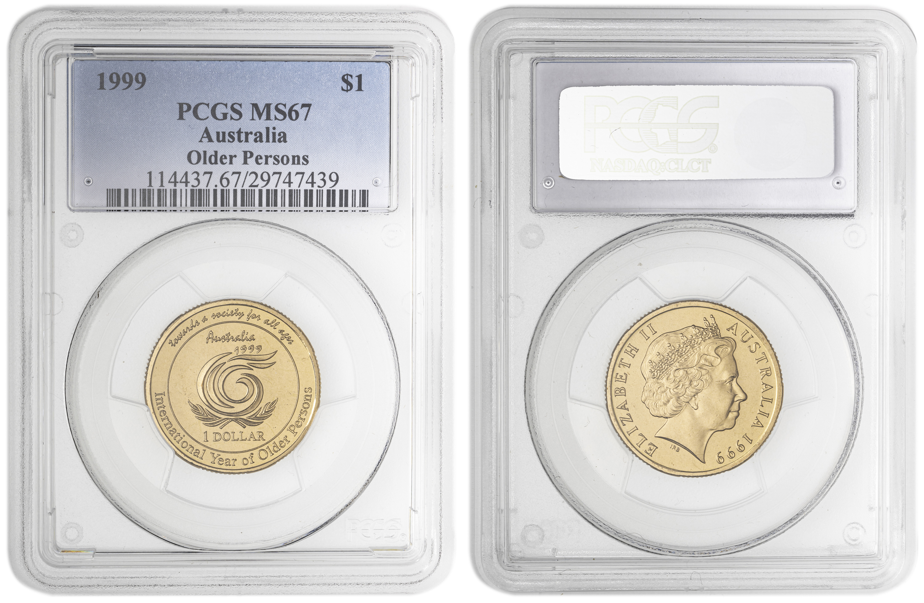 Older Persons , One Dollar, 1999, PCGS MS67