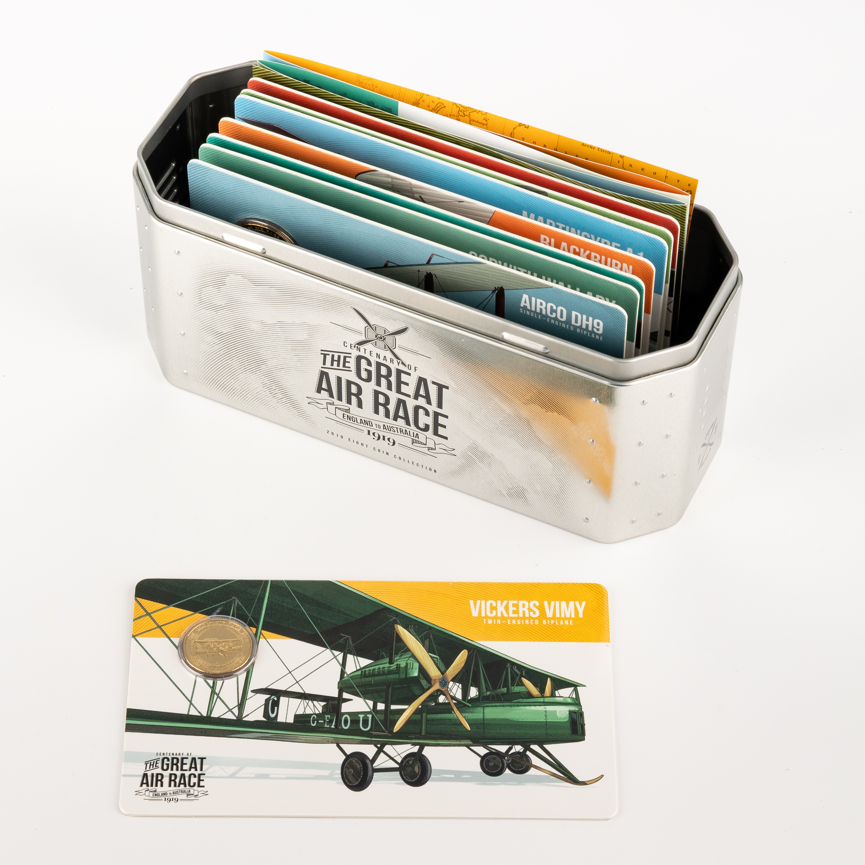 Centenary of the Great Air Race 8-Coin Set, One Dollar, 2019, CHU
