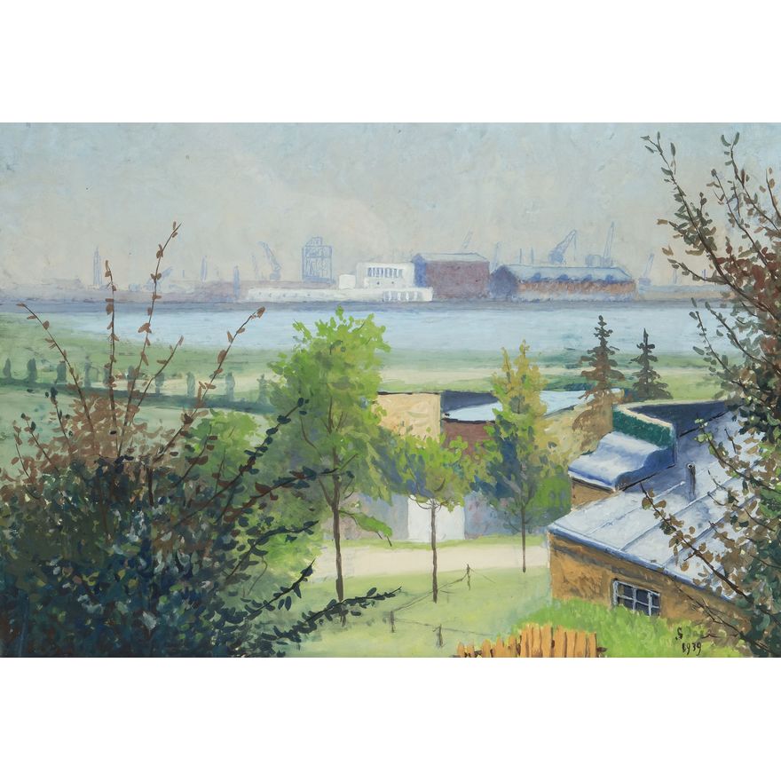 Soter Małachowski-Jaxa | Gdynia Łuszczarnia, (Hala i Chłodnia w gdyńskim porcie) 1939 r.