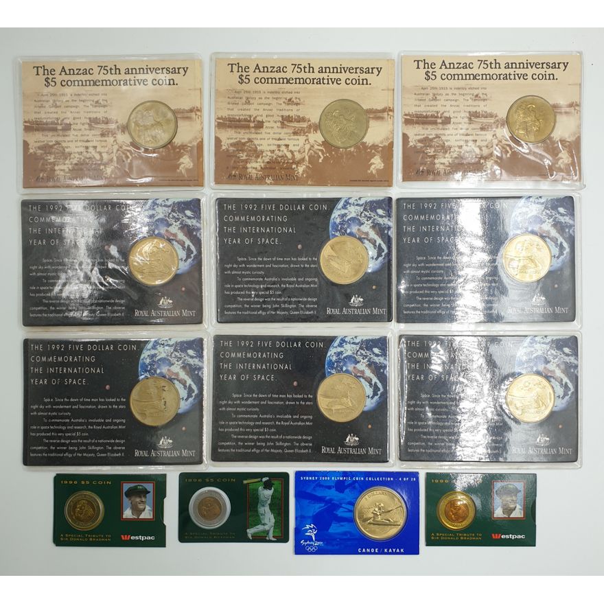 Unc. $5 Coins (x13)