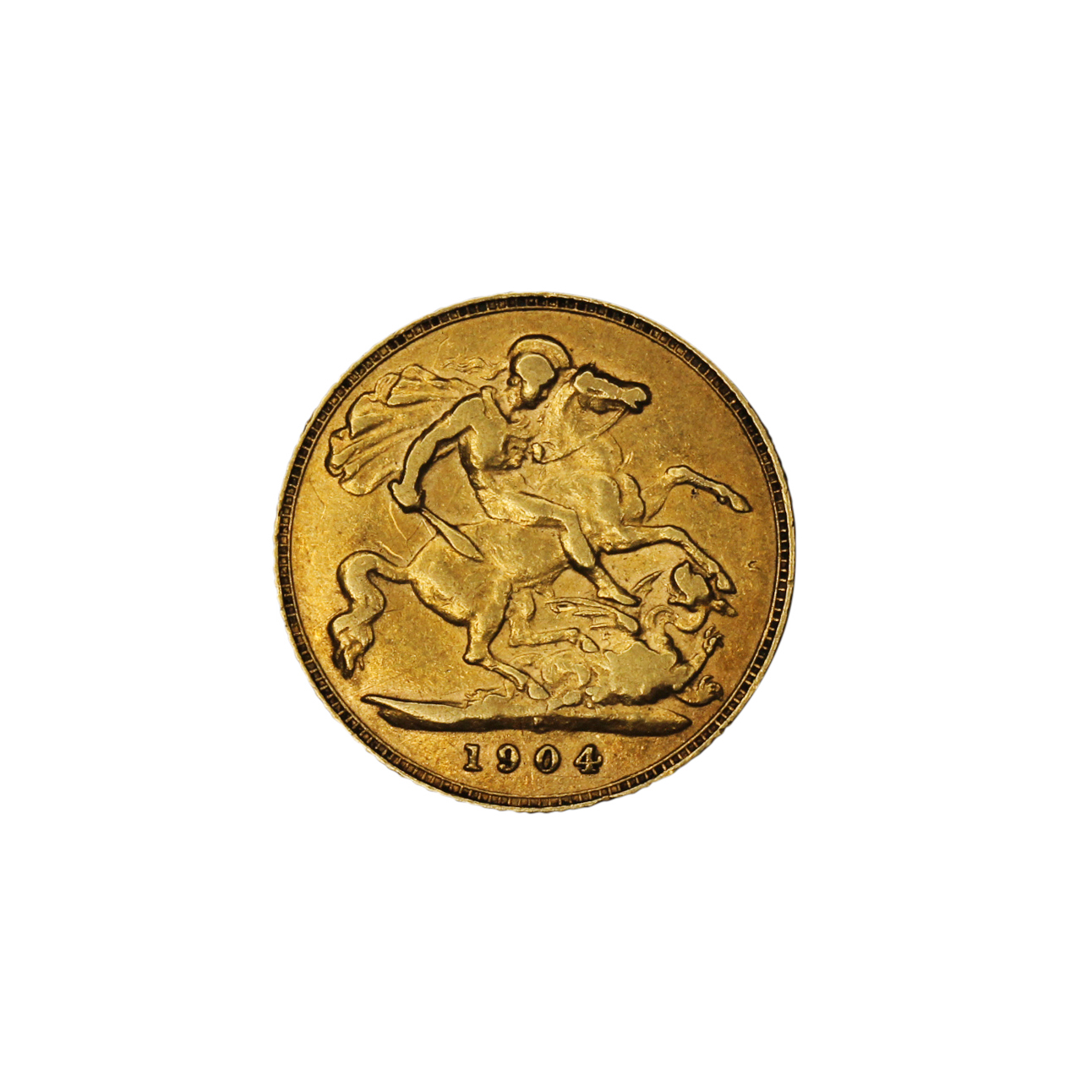 1217. · Edward VII, Half Sovereign, 1904-P, aFine