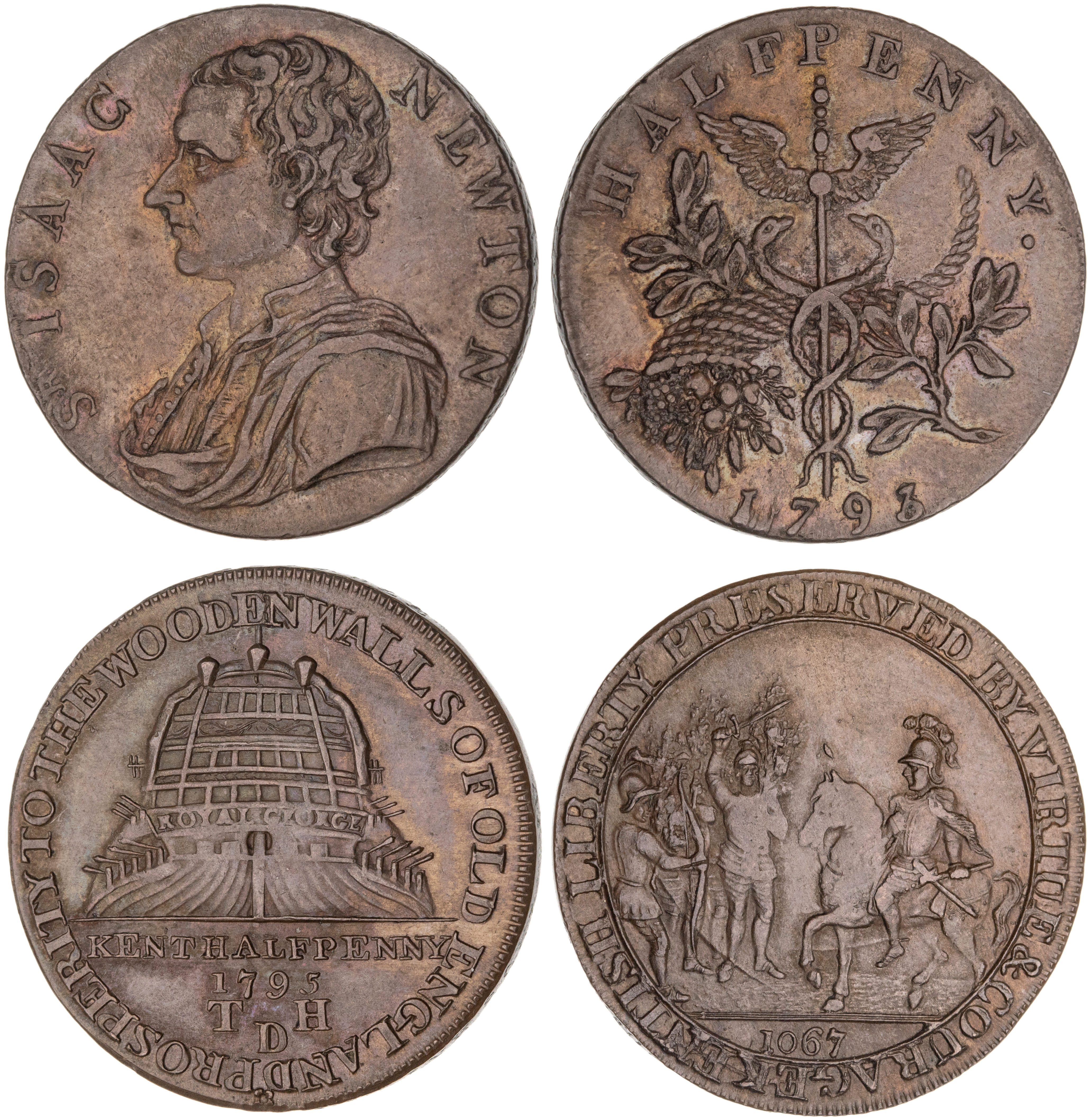 Great Britain, Halfpenny, 1795, gVF