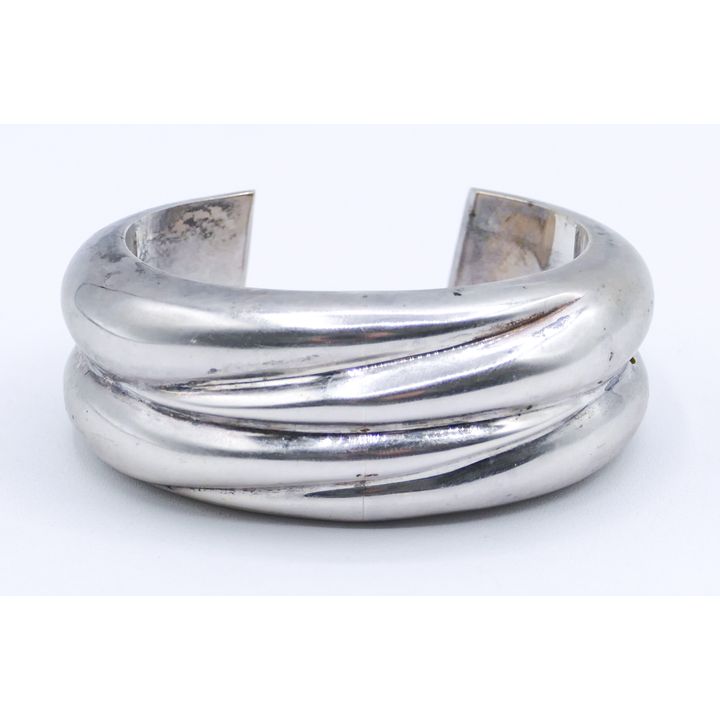 Bayanihan Modern Sterling Cuff Bracelet Fits 6.5'' - 62 Grams