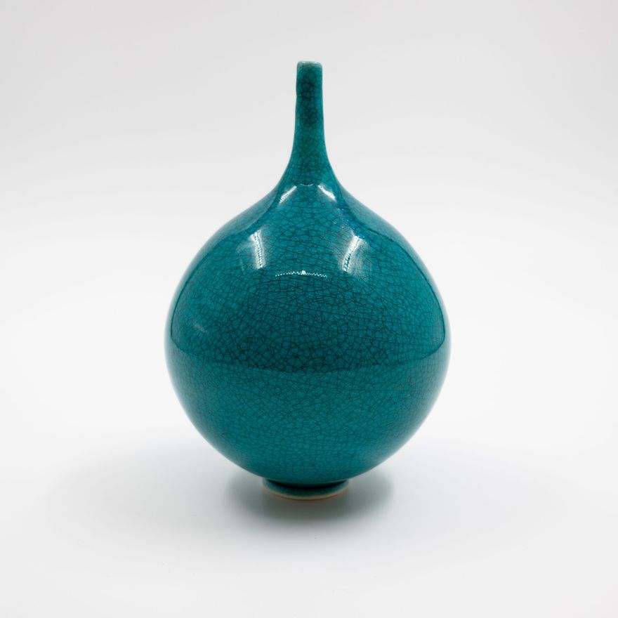 Peter Collis - Small turquoise vase
