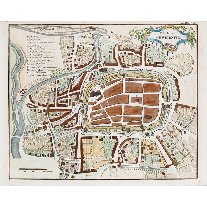 The plan of Schweidnitz