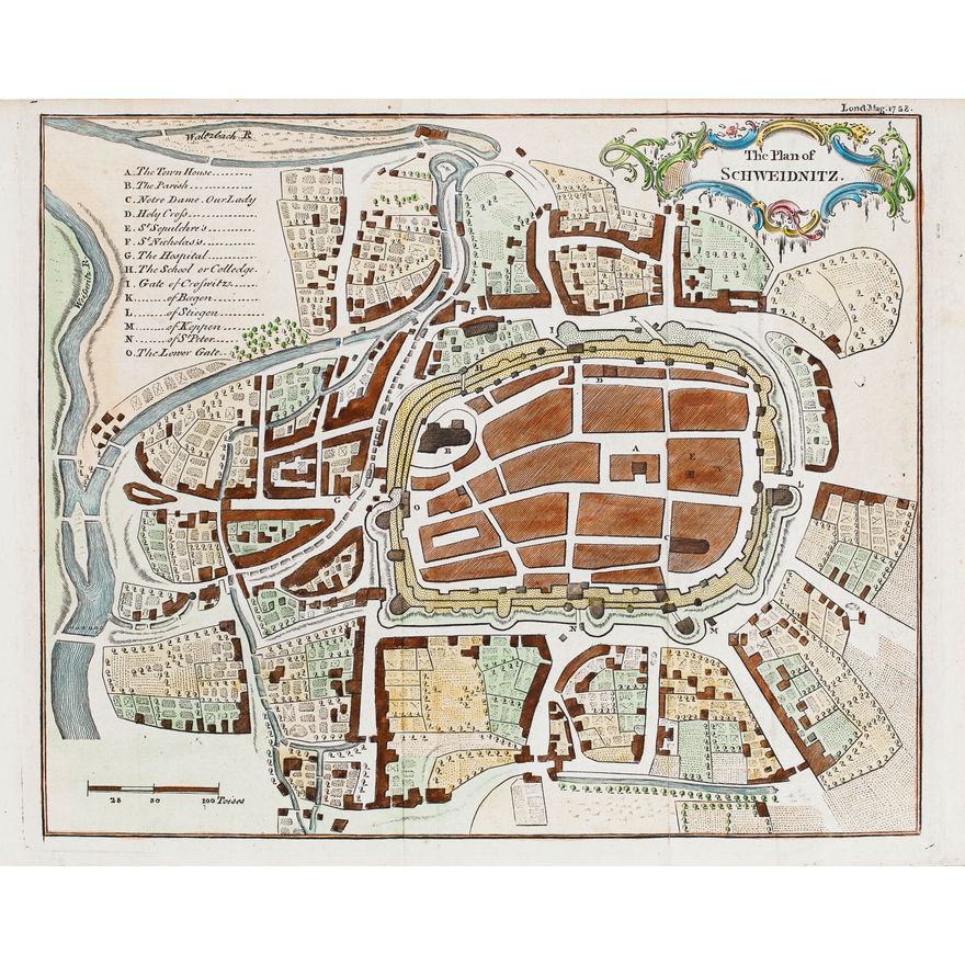 The plan of Schweidnitz