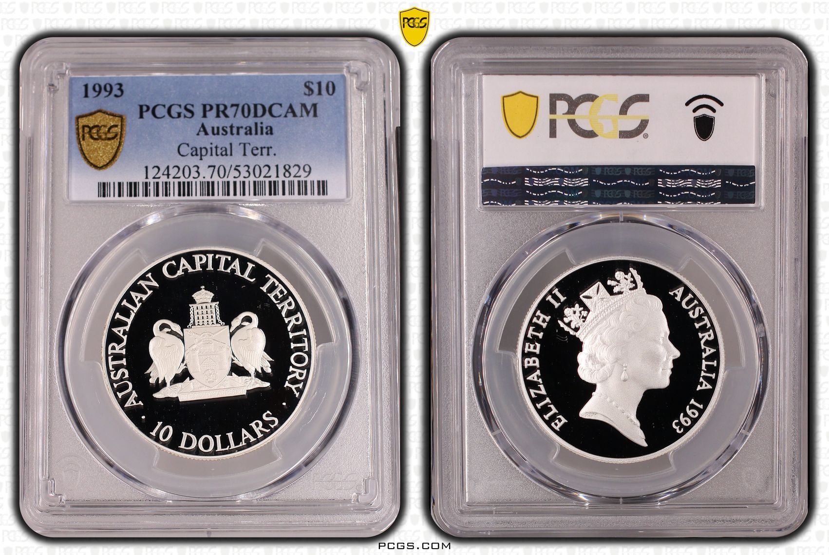 Elizabeth II, Capital Terr., 11/0, Ten Dollar, 1993, PCGS PR70DCAM
