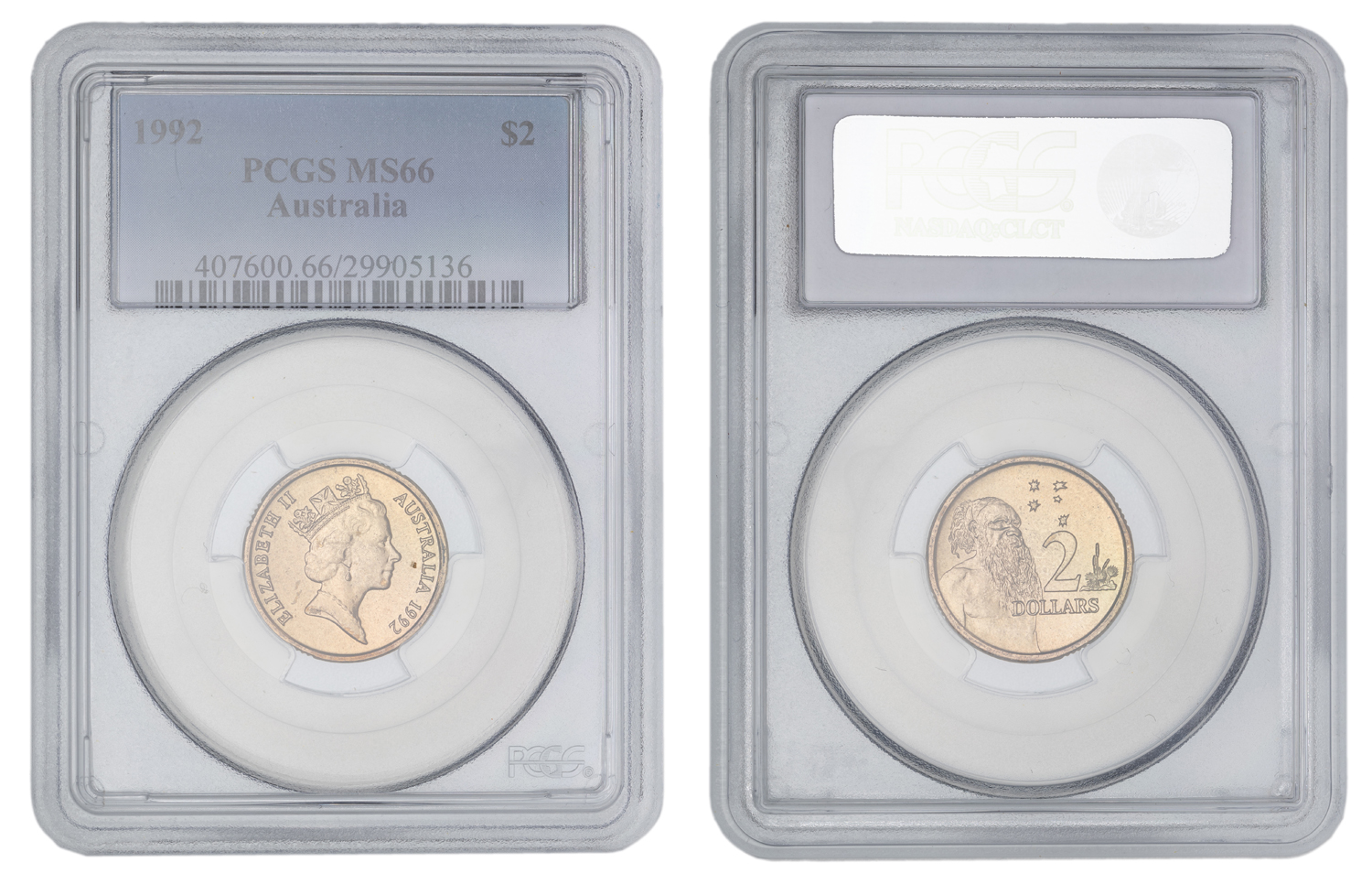 Elizabeth II, Two Dollar, 1992, PCGS MS66