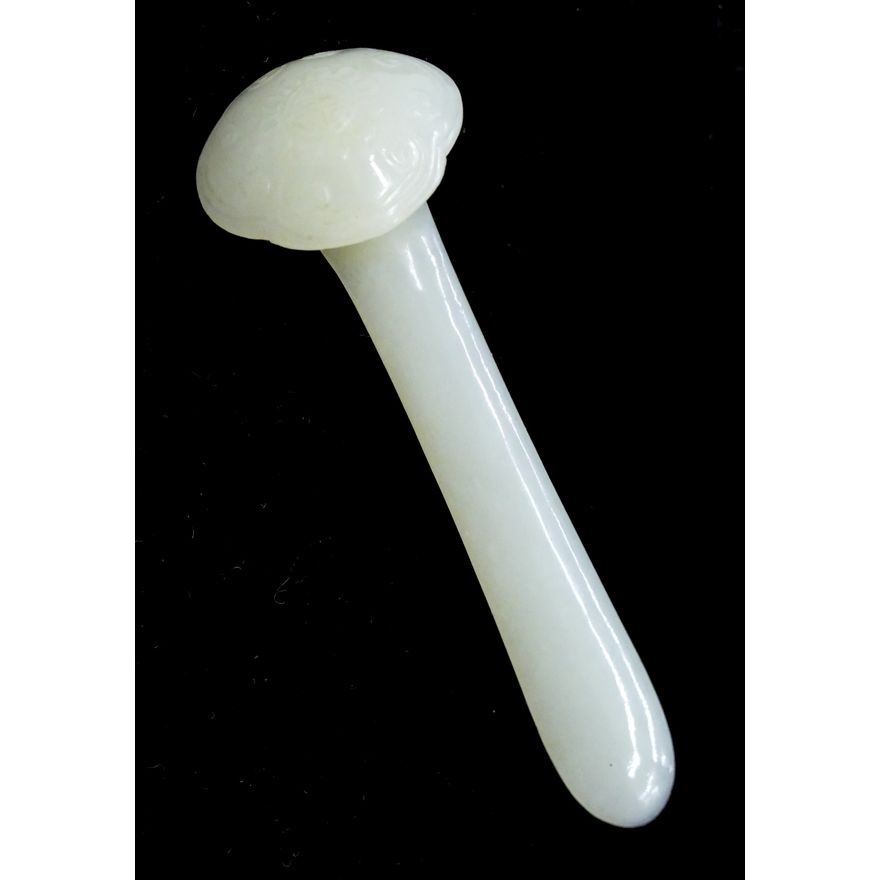 Chinese Qing Jade Ruyi Hair Ornament