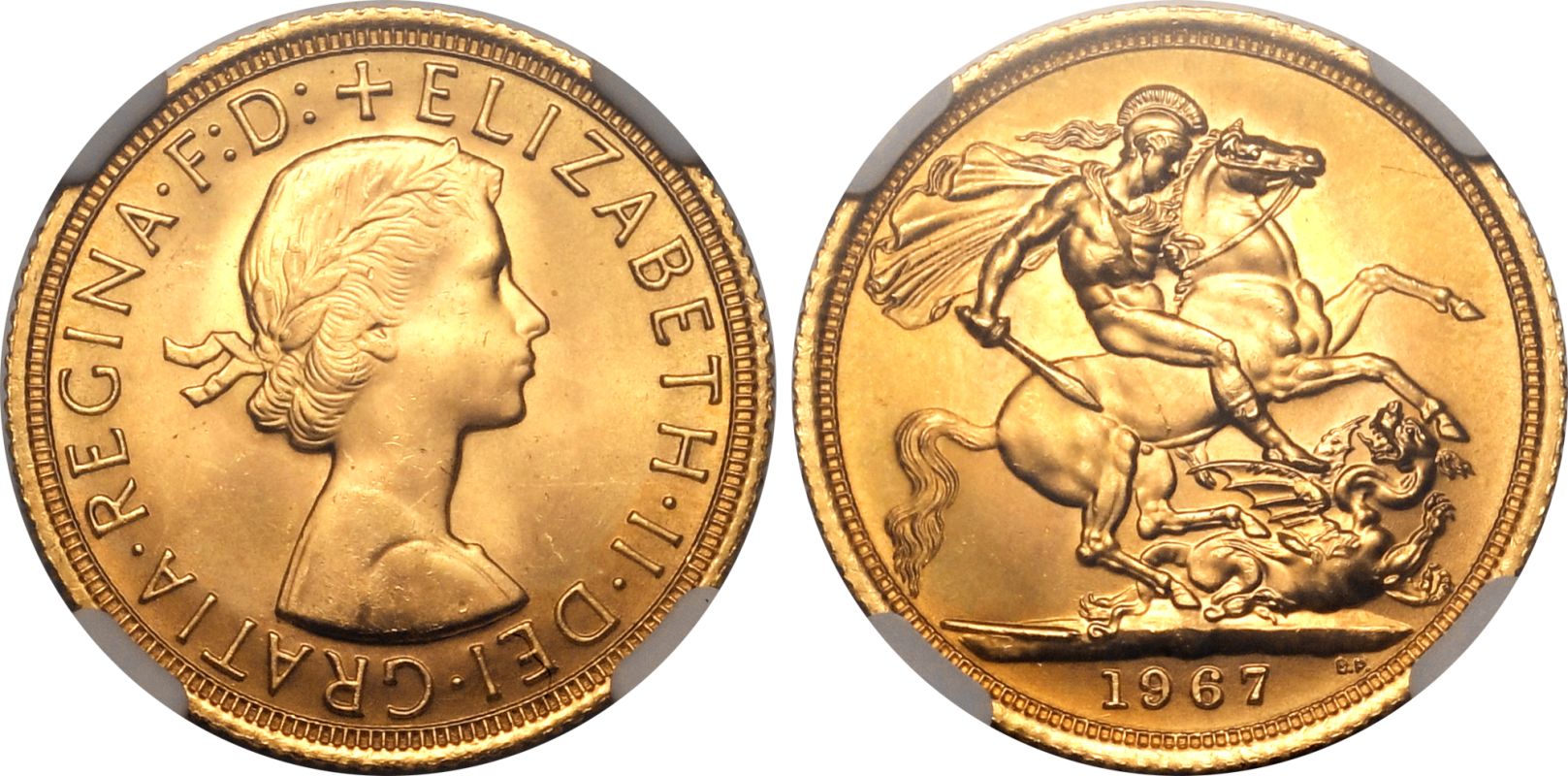 1967 Gold Sovereign NGC MS 66 | The Coin Cabinet Auctions