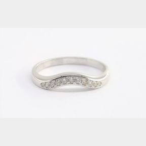 TIARA STYLE WEDDING BAND 0.11CT OF ROUND DIAMONDS COLOUR IJ CLARITY SI ON WHITE GOLD RING